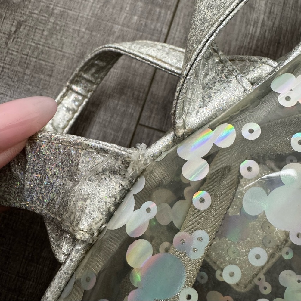 Loungefly Adjustable Straps Mickey Mouse Icons Pattern PVC Mini Backpack Silver - Picture 5 of 7